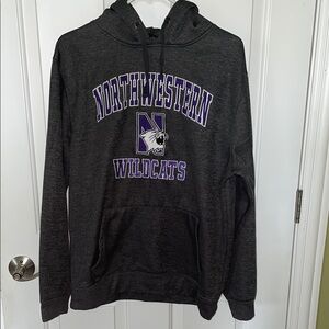 Colosseum Northwestern Wildcats Hoodie - Dark Gray and Purple men size L